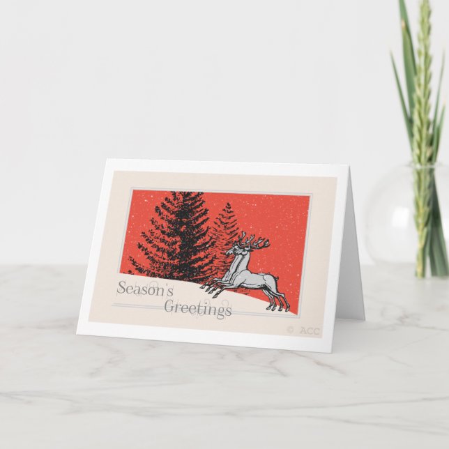 Cartão De Festividades Saudações da Estação (Frente)