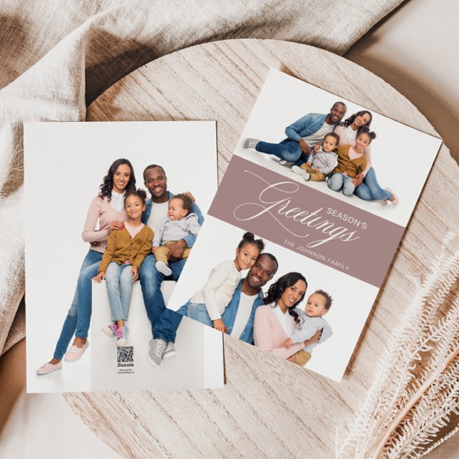 Cartão De Festividades Saudações da Estação de Fotos da Família Calliogra (Criador carregado)