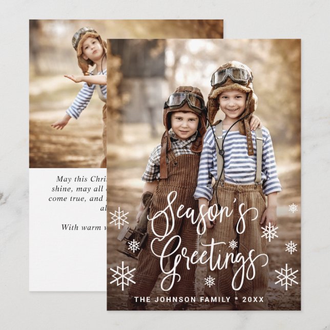 Cartão De Festividades Saudações da Modern Season 2 Saudações FOTO (Frente/Verso)