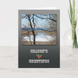 Cartão De Festividades Saudações da temporada - Cabo Salt Marsh