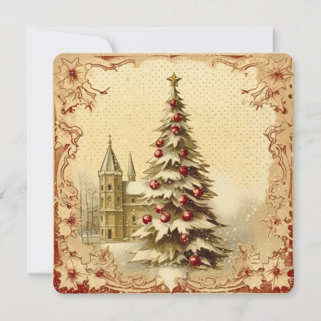 Cartão De Festividades Saudações da Temporada de Natal (Frente)