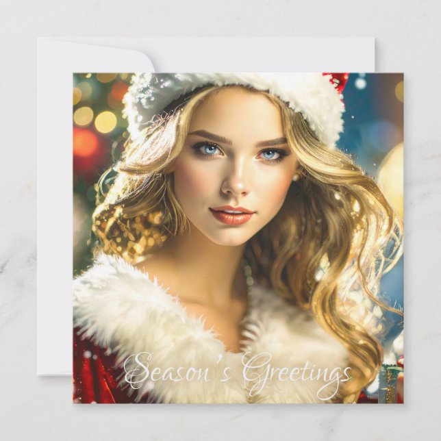 Cartão De Festividades Saudações da temporada - Natal nostálgico (Frente)