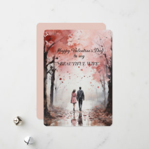 Cartão De Festividades Saudações de Dia dos Namorados para a Bela Esposa