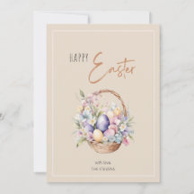 Saudações de Felz pascoa Floral Rosa