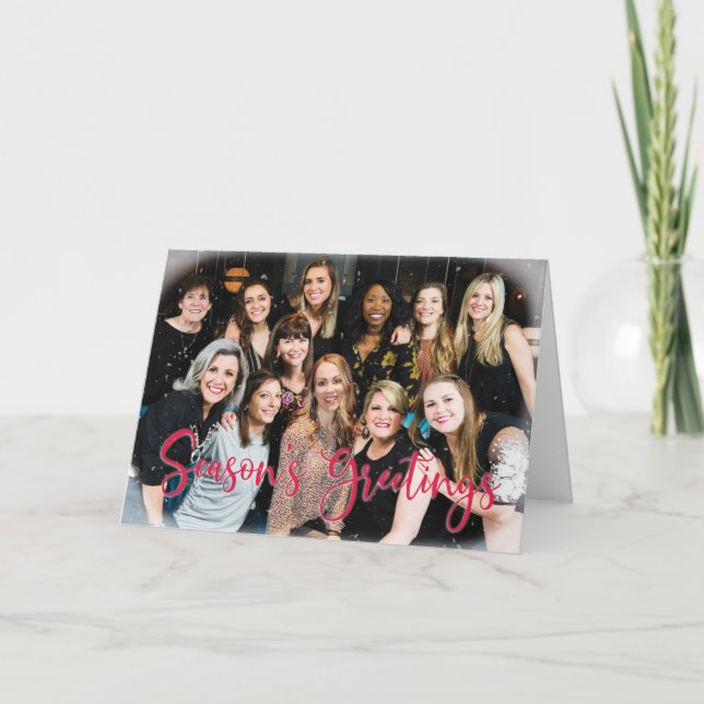 Cartão De Festividades Saudações de Férias Corporativas (Frente)