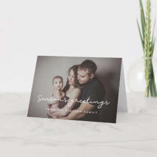 Cartão De Festividades Saudações de Fim de Ano Foto Simples