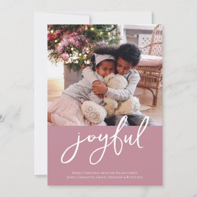 Cartão De Festividades Saudações de Foto Temporada Alegre (Frente)