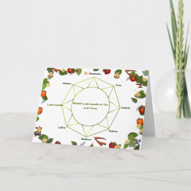 Cartão De Festividades Saudações de Lammas (Frente)