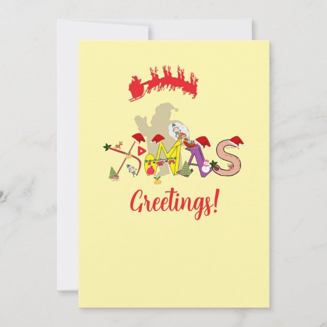 Cartão De Festividades Saudações de Natal (Frente)
