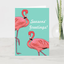 Saudações de Natal do Flamingo Rosa