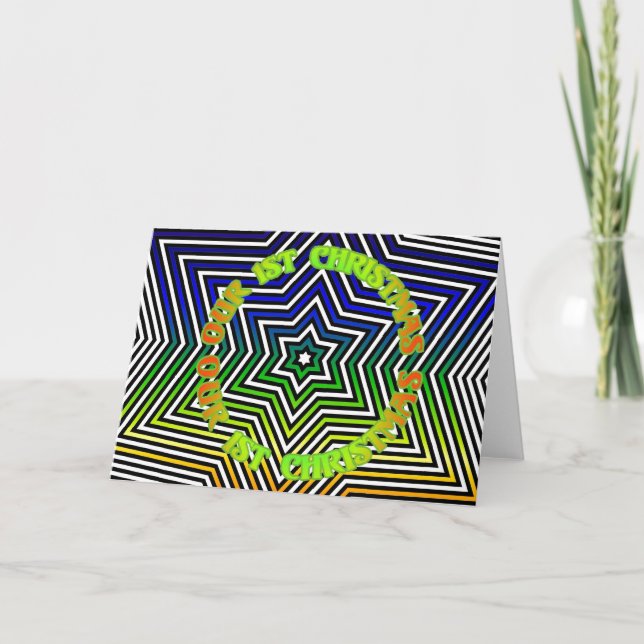 Cartão De Festividades Saudações de Natal do Primeiro Feriado da Estrela  (Frente)