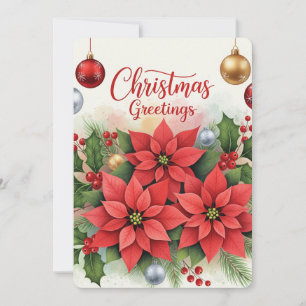 Cartão De Festividades Saudações de Natal, Festivas,