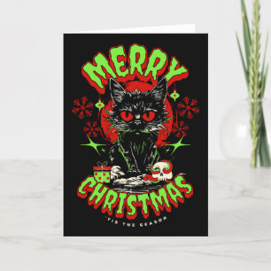 Cartão De Festividades Saudações de Natal para Fãs de Terror