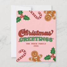 Saudações de Natal Retro Fofas