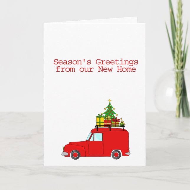 Cartão De Festividades Saudações de Nova Casa (Frente)