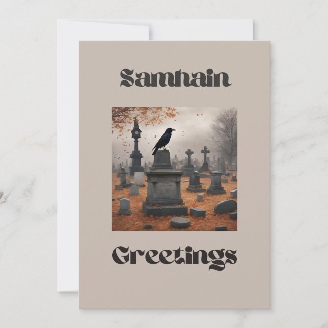 Cartão De Festividades Saudações de Samhain (Frente)