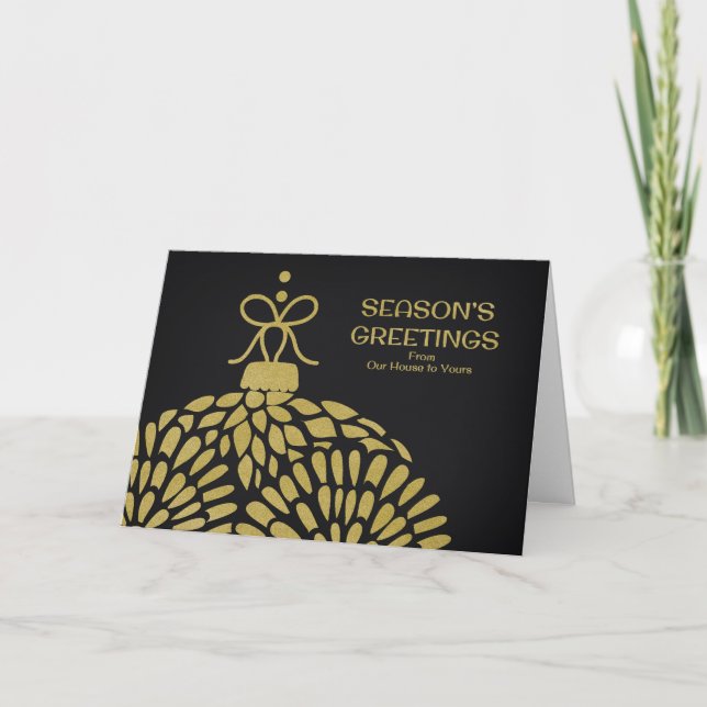 Cartão De Festividades Saudações de Season da Nossa Casa à Sua (Frente)