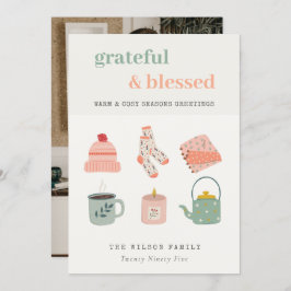 Cartão De Festividades Saudações de Temporada Essencial de Inverno Foto A