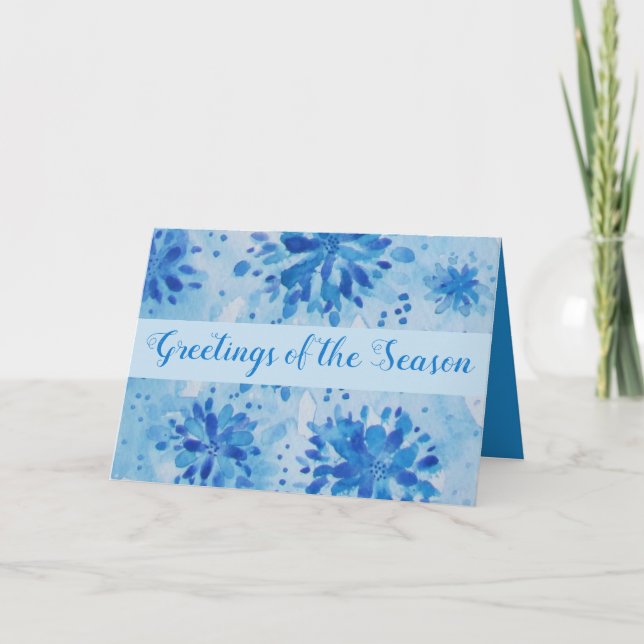 Cartão De Festividades Saudações Decorativas da Estação (Frente)