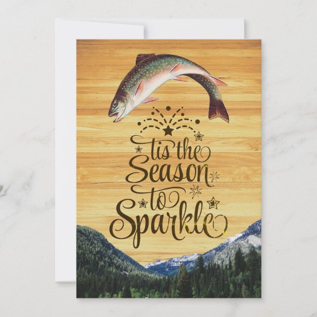 Cartão De Festividades Saudações divertidas de temporada de trutas em mad (Frente)