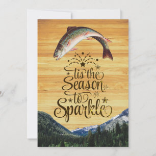Cartão De Festividades Saudações divertidas de temporada de trutas em vei