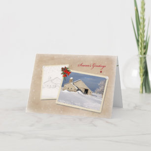 Cartão De Festividades Saudações do Country Barn Season