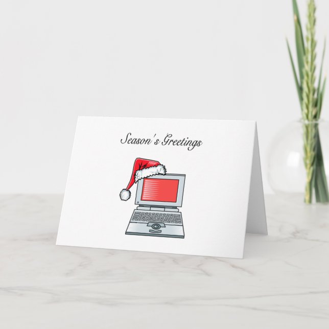 Cartão De Festividades Saudações do Office (Computador) (Frente)