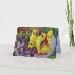 Cartão De Festividades Saudações do Pintinho páscoa