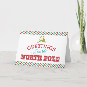 Cartão De Festividades Saudações do Polo Norte