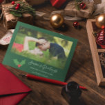 Cartão De Festividades Saudações Holly Envolveu Foto do Casal<br><div class="desc">Saudações do futuro Sr. e Sra. Casal...  cartão de férias com festivo Holly. Modelo de foto via Pixabay licenciado sob CC0 e deve ser substituído por sua própria foto</div>