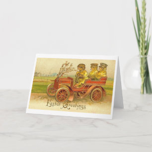 Cartão De Festividades Saudações Militares de Páscoa Vintage! Placa Vinta