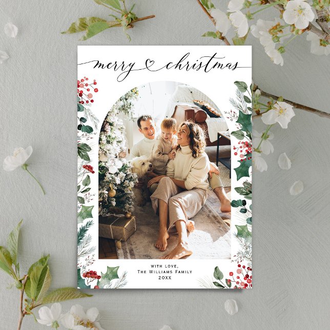 Cartão De Festividades Saudações Modernas e Mínimas à Família Feliz Natal (Criador carregado)