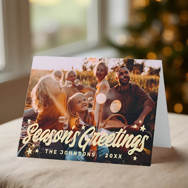 Cartão De Festividades Saudações Modernas Simples e Divertidas Estrelas F (Criador carregado)