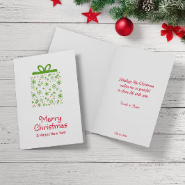 Cartão De Festividades Saudações simples de Natal.