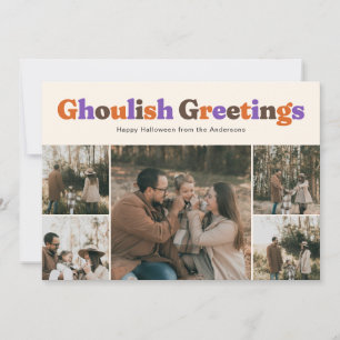 Cartão De Festividades Saudações Sinistras e Divertidas Foto de Halloween
