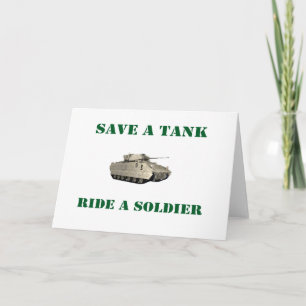 Cartão De Festividades Save A Tank Ride A Soldier 4