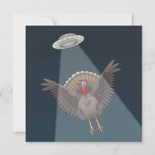 Cartão De Festividades Saved By Aliens Before Thanksgiving (Frente)