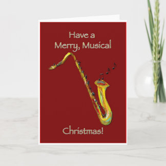 Cartão De Festividades Sax Christmas