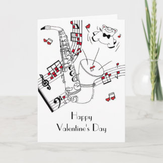 Cartão De Festividades Saxy Valentine's Day