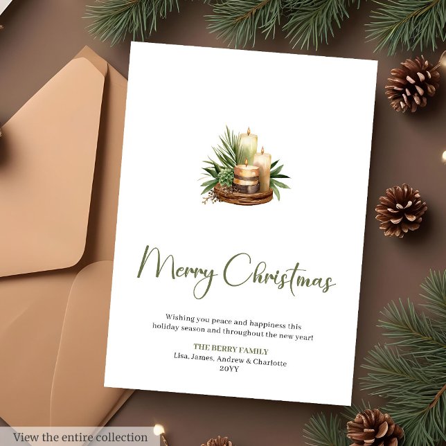 Cartão De Festividades Scandinavian Pine Wreath Printable Christmas Card (Scandinavian Pine Wreath Printable Christmas Greeting Card

)