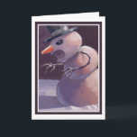 Cartão De Festividades Scary Snowman Christmas Card<br><div class="desc">'Have a Very Merry Scary Christmas' is the sentiment here. Or you can change that to your own offbeat holiday wish. From the original art of Mick Reasor.</div>
