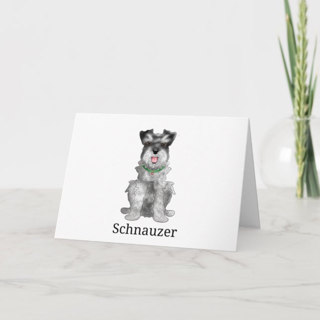 Cartão De Festividades Schnauzer Dog l (Frente)