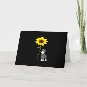 Cartão De Festividades Schnauzer É Minha Mãe De Girassol