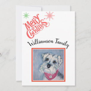 Cartão De Festividades Schnauzer Feliz Natal