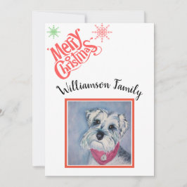 Cartão De Festividades Schnauzer Felry Christmas
