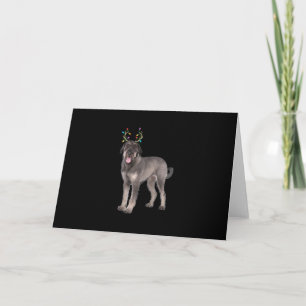 Cartão De Festividades schnauzer gigante rena de natal cachorro suor
