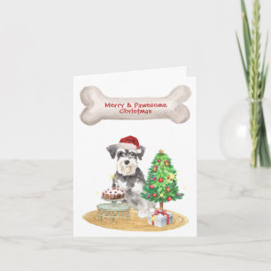 Cartão De Festividades Schnauzer Miniatura