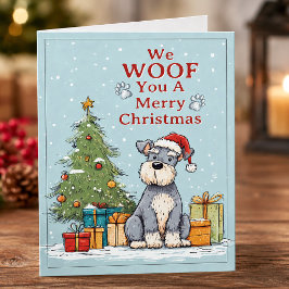 Cartão De Festividades Schnauzer Nós Latimos para Você um Feliz Natal