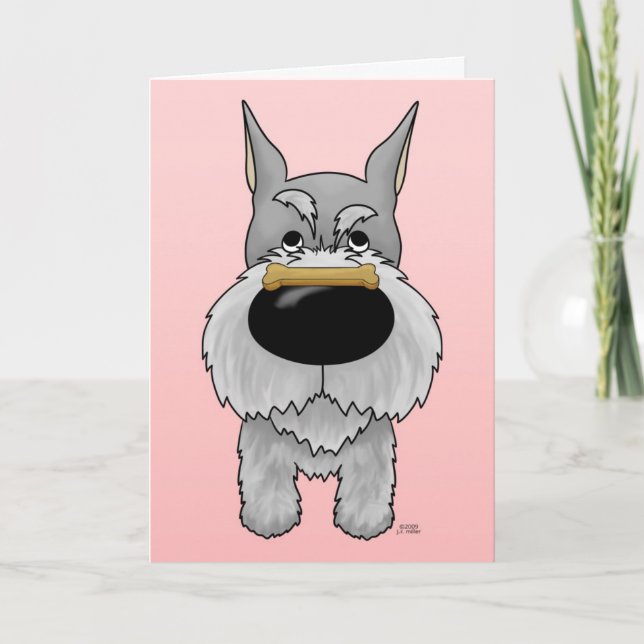 Cartão De Festividades Schnauzer Valentine (Frente)
