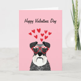 Cartão De Festividades Schnauzer Valentines Dog Love Card